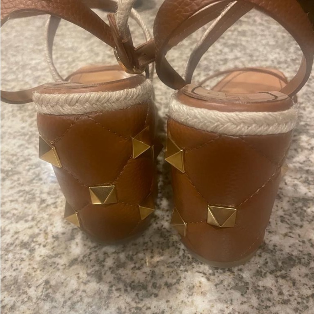 $1150 Valentino Garavani Roman Stud Quilted Espadrilles Sandals - Sz 9.5 US - Picture 5 of 8